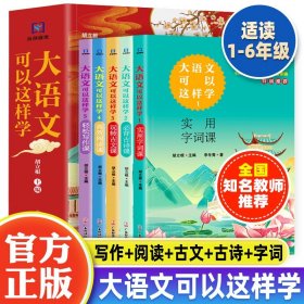 大语文可以这样学全套5册古诗文阅读写作字词小学1-6年级拓展语文学习好帮手主题学习丛书必背古诗词课 高效阅读课 实用字词课 玩转古文课 轻松写作课