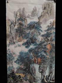 山水画，手绘，品如图