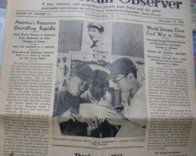 【报刊集藏，民国，毛泽东，红军，蒋介石】The American Observer（《美国观察家报》）1945-11-19[s1P0829]