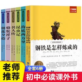 全6册 钢铁是怎样炼成的 初中课外阅读书籍必读 原著正版 八年级下册课外书必读完整版初二阅读书籍名著8下怎么样练