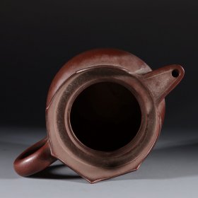 大清康熙初冬郑宁侯制 紫砂僧帽壶