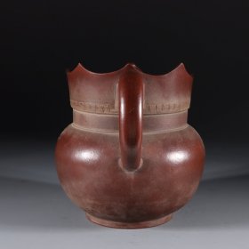 大清康熙初冬郑宁侯制 紫砂僧帽壶