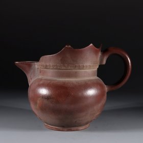 大清康熙初冬郑宁侯制 紫砂僧帽壶