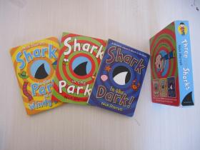 Three Little SharKs Nick Sharratt 三只小鲨鱼（英文原版 3本 卡片洞洞书）