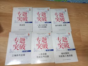 九头鸟专题突破·初中数学（6本合售）：三角形与全等、圆与视图投影、相似图形与锐角三角函数、一次函数与反比例函数、一元二次方程与二次函数、四边形