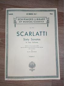 Scarlatti: 60 Sonatas for Piano in Two Volumes - Volume 1 (Schirmer's Library Of Musical Classics, Vol. 1774) 斯卡拉蒂 英文版 正版 五线谱