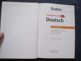 Duden Schulgrammatik extra: Deutsch, 5 bis 10 Klasse  杜登德语学生语法 精装本 德国2009年印刷 德语原版