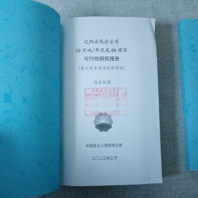 10万吨年尼龙66可行性研究 上下2册 概算1册 附表附图1册 共4册合售