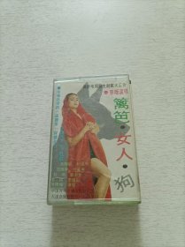 篱笆 女人 狗 磁带