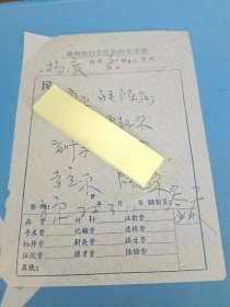 中医处方笺  60-70年代 福建省各地方医院 知名老中医 手写 处方笺 581