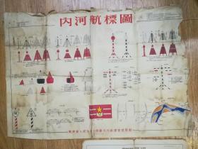 内河航标图、万国信号图、香港港口信号旗与航海万国通信旗语手抄本（6件一套）