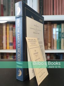 凡尔纳 From the Earth to the Moon 从地球到月球 Easton Press 2002年印刷 真皮收藏版  封面有磨损 刷金有些脱落 见图  竹节书脊 三面刷金 飘带书签