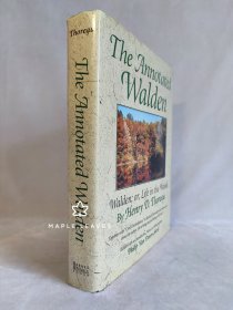 The Annotated Walden 瓦尔登湖 注释版 精美插图 注释版 精装大本 1.68公斤 1992年 瑕疵见图 书衣有破损 边角有磨损