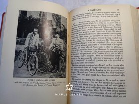 1939年 居里夫人传 Madame Curie - A biography by Eve Curie 居里夫人的小女儿Eve Curie写的 瑕疵见图 图书馆装订