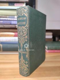 1865年 狄更斯 Nicholas Nickleby 尼古拉斯·尼克尔贝 页间有开裂，磨损见图