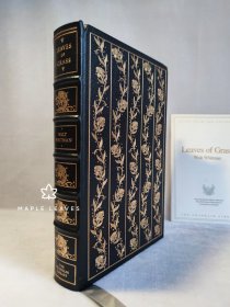 LEAVES OF GRASS 草叶集 Franklin Library 真皮限量版 (The 100 Greatest Masterpieces of American Literature) 竹节书脊 三面刷金