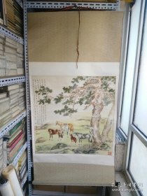 朴宏熙画 画的松树马 画的不错 大张 保真 如图 货号CC4