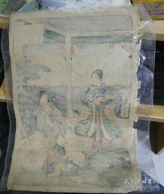 明治期浮世绘原版画清中晚期民国木版画 日本浮世绘木版画原版 歌川广重画早期作品 歌川広重浮世绘美人图 保真 货号AA2