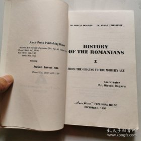 HISTORY OF THE ROMANINS FROM THE ORIGNS TO THE MODERN AGE 货号DD3