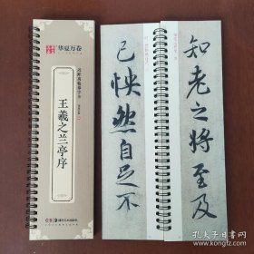 华夏万卷 近距离临摹字卡 王羲之兰亭序 行书字帖毛笔书法临摹高清放大碑帖墨迹本 成人初学者视频教学版