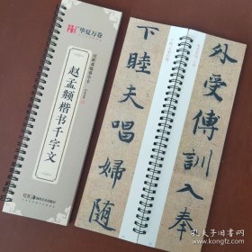 华夏万卷 近距离临摹字卡 赵孟頫楷书千字文 字帖毛笔书法临摹高清放大碑帖墨迹本 成人初学者正楷近距离临摹字卡