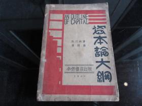 民国红色善本-博物馆级藏品-罕见1930年辛垦书店32开本《资本论大纲》民国19年初版、仅印1500册-尊F-4（7788）