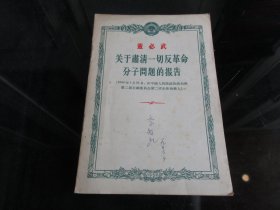 罕见五十年代繁体32开本《董必武 关于肃清一切反革命分子问题的报告》1956年一版一印-尊D-4