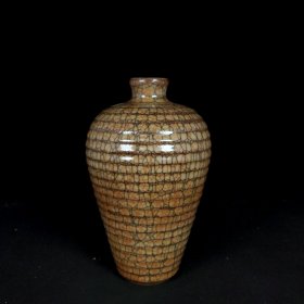 哥窑弦纹梅瓶 尺寸高23.5CM直径13.5CM