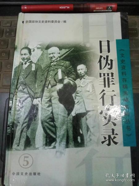 日伪罪行实录·文史资料存稿选编集粹丛书5A