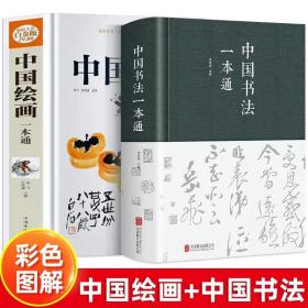 全2册中国书法一本通+中国绘画一本通中国书法大全入门初学者学习练习零基础国画入门写意花鸟临摹初学者自学水墨山水画中国文化