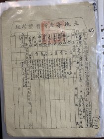 658.书画-地契-官契----华北区土地房产所有证-1950年-50*30cm