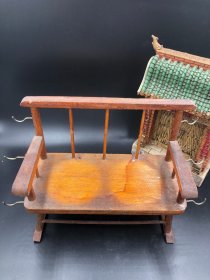4.古玩杂项-红木消遥椅摆件（五十年代）-100元-22*10cm