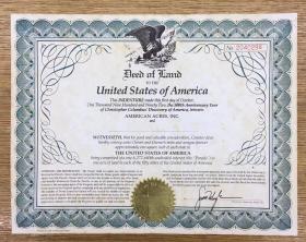 美国土地证