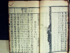 C1553，清精刻本：论语，大开本线装一厚册卷6-10，刻印不错