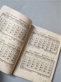 1971年中国科学院紫金山天文台编《1971-80年十年袖珍月历》