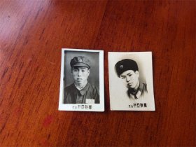 五十年代山东烟台新亚照像馆拍摄的军人照片2张