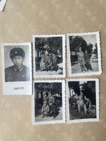 5张合拍，同一批次老照片，军人，吕城照相馆（位于江苏镇江丹阳）