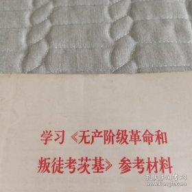 学习《无产阶级革命和叛徒考茨基》参考材料