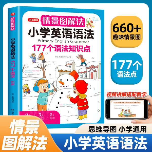 情景图解法小学英语语法视频讲解版三四五六年级思维导图学音标单词句型公式词性时态大全 开心教育