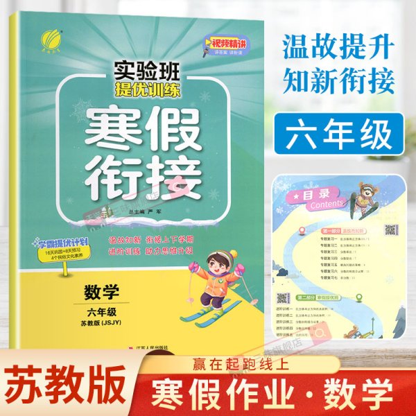 实验班提优训练寒假衔接版 六年级数学苏教版 2023年新版衔接上下册学期提优训练每日一练寒假作业本视频精讲强化基础专项练习册