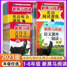 2024新版黑马阅读六年级现代文课外阅读+古诗文课外阅读6年级语文古诗文阅读理解专项训练人教版（套装2册）