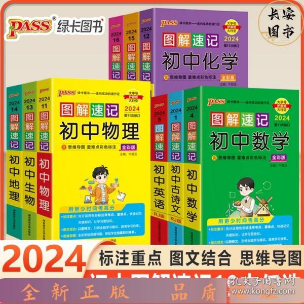 2014最新版PASS绿卡图书·图解速记：初中地理 全彩版（含2013最新中考真题）