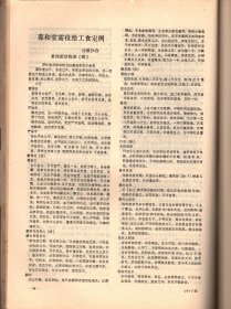 文物一北京平谷县发；商代墓葬；北京通县金代墓莽发掘简报；北京万佛堂孔水洞调查；山东临沂金雀山九号汉墓发掘简报；金雀山西汉帛画临＇摹后感；论“妇好”墓的年代及有关问题；盛乐、平城一带的拓跋鲜卑一北魏遗迹；从吴葆和堂庄仆条规看清代徽州庄仆制度；试谈《新编对相四言》的来龙去脉；谈张渥的《九歌图》；西汉称钱天平与法码；西安汉上林苑发现的马蹄金和麟趾金；唐代的告身；北海和团城.。