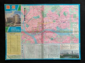 广州交通详图最新版，51×38cm，1991.09