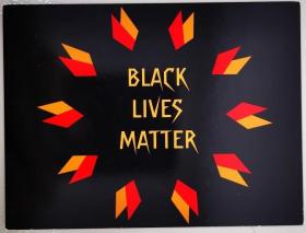 外国明信片：美国黑人运动口号（biack lives matter，黑命贵）