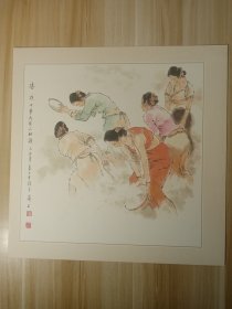 宣纸精印－少数民族宣传画-傣族（41*41cm）