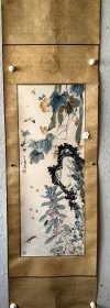 文物商店旧藏 带火漆标签 民国原装旧裱 王雪涛《花卉草虫》