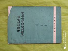 外科常见疾病诊断及疗效判定标准