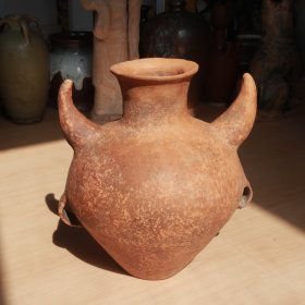 马家窑文化 红陶 牛首罐 老窑瓷器陶瓷 古董文玩