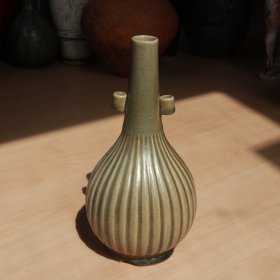 河南窑口青瓷贯耳瓶 老窑瓷器陶瓷 古董文玩